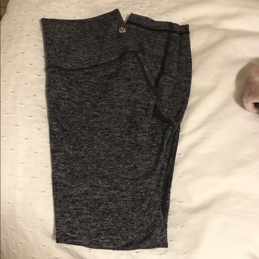 lululemon heather gray wunder under leggings